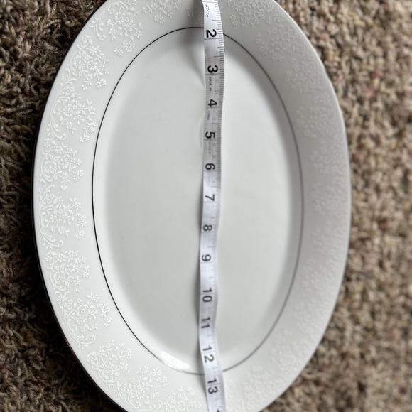 Noritake Tahoe #2585 White Serving Platter - Picture 2 of 2